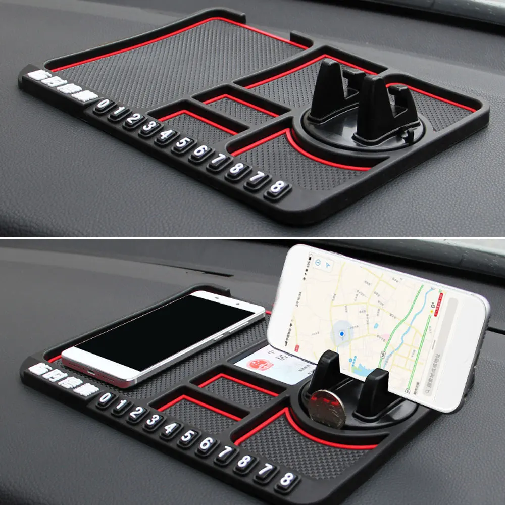 

Silicone Car Anti-Slip Mat Auto Phone Holder Non Slip Sticky Anti Slide Dash Phone Mount Parking Number Card Car Pad Mat Gadget