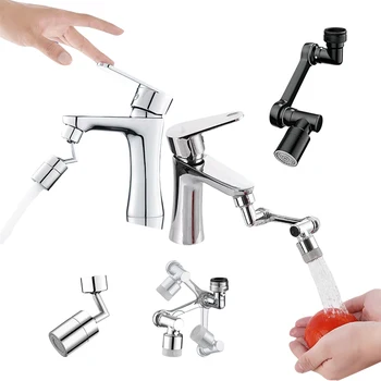 Rotatable Multifunctional Extension ก๊อกน้ํา Aerator อ่างล้างจานก๊อกน้ํา Extender อะแดปเตอร์ห้องน้ํา Tap หมุนแขนหุ่นยนต์อ่างล้างจาน Fit 1