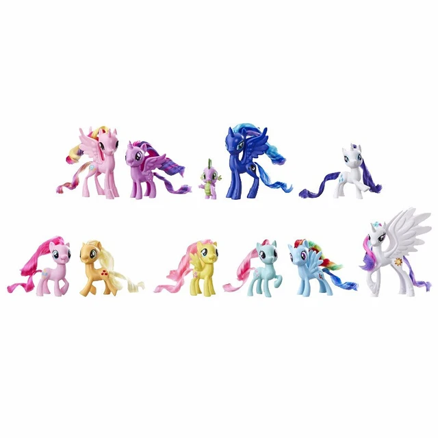  My Little Pony Toy Rainbow Tail Surprise - Collection Pack of 6  3 Pony Figures with Color-Change Features, Kids Ages 3 Years Old & Up :  Toys & Games