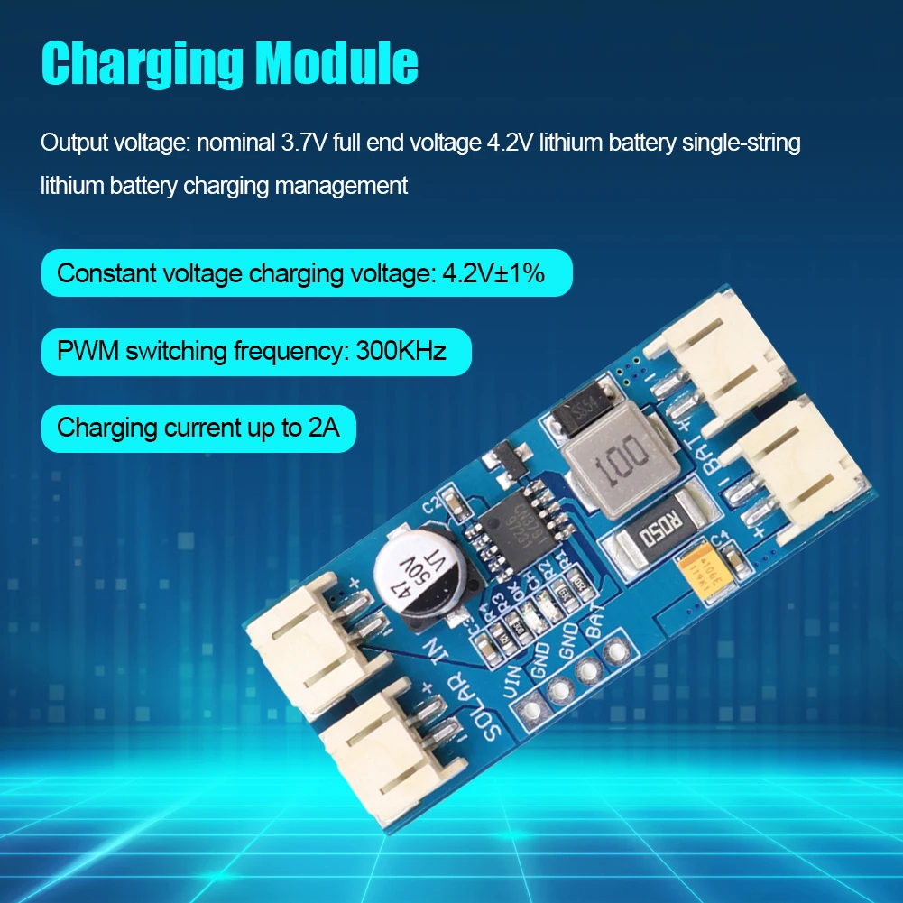 12V Lithium Battery Solar Panels Charging Module CN3791 3.7V MPPT Solar Panel Module 2pin PH2.0/JST 300KHz Generator 100-1pcs
