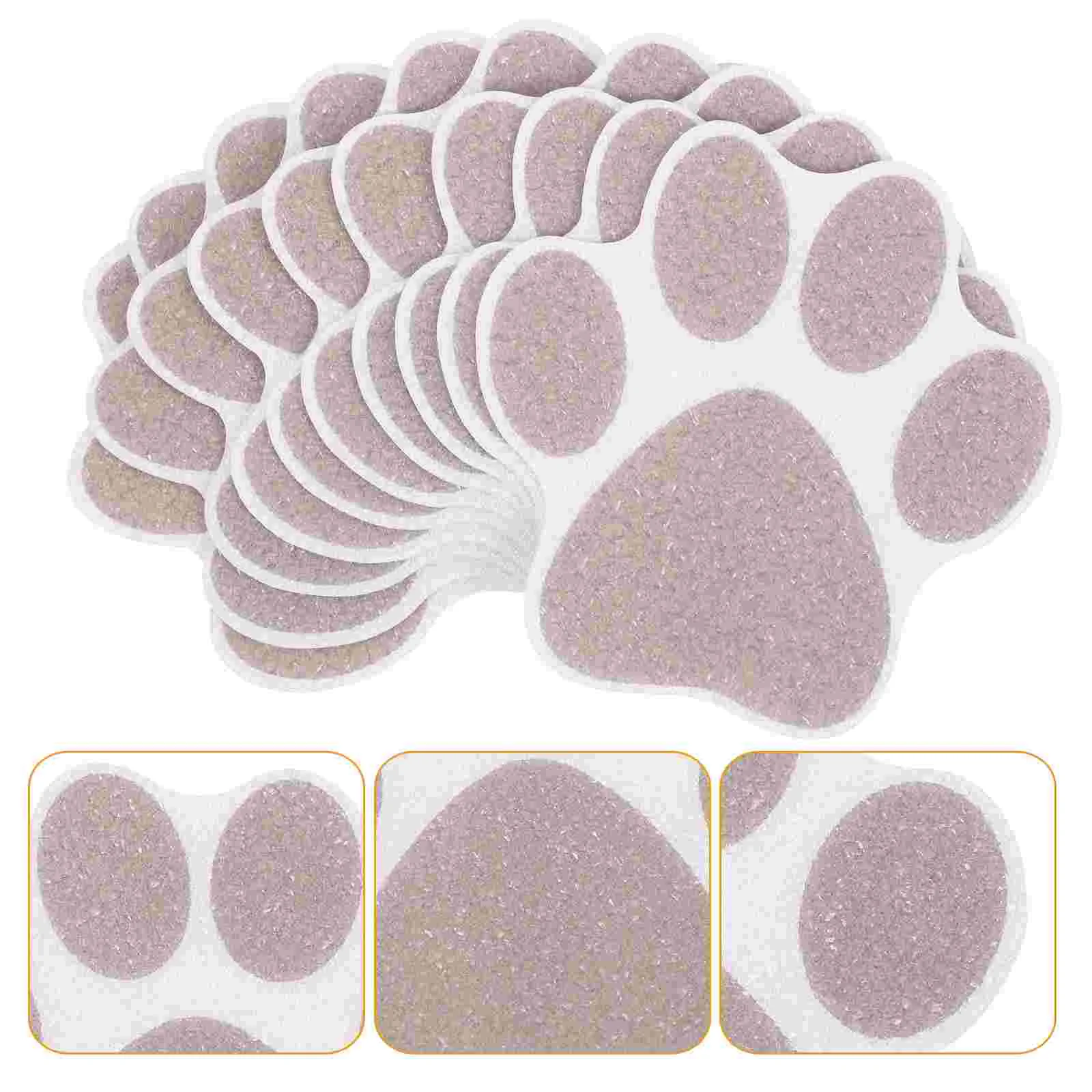 10 Pcs Take Bath Footprint Anti-slip Stickers Miss Adult BATHTUB Peva Shower Grip