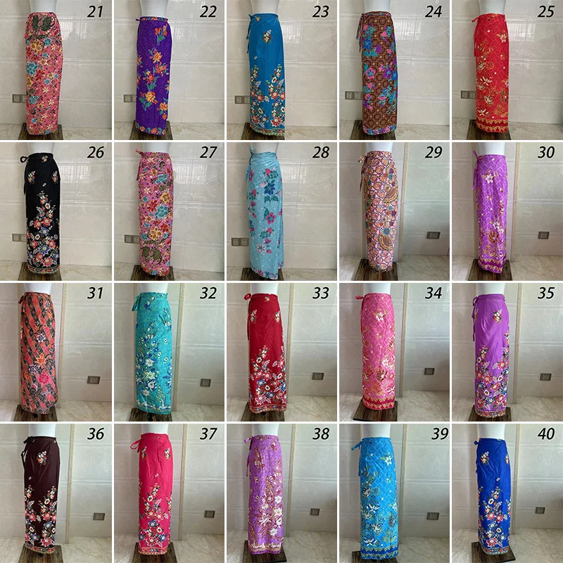Summer Traditional Dai Ethnic Thai Clothes Women Traditional Vietnamese Long Skirt Ethnic Dance Costume Sarong Dai Tube Skirts