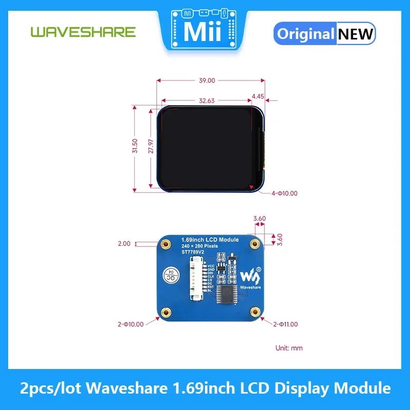 ̺꽦   LCD ÷ , 1.69 ġ LCD ÷, 240  280 ػ, SPI ̽,  ̿ IPS, Ʈ 2 