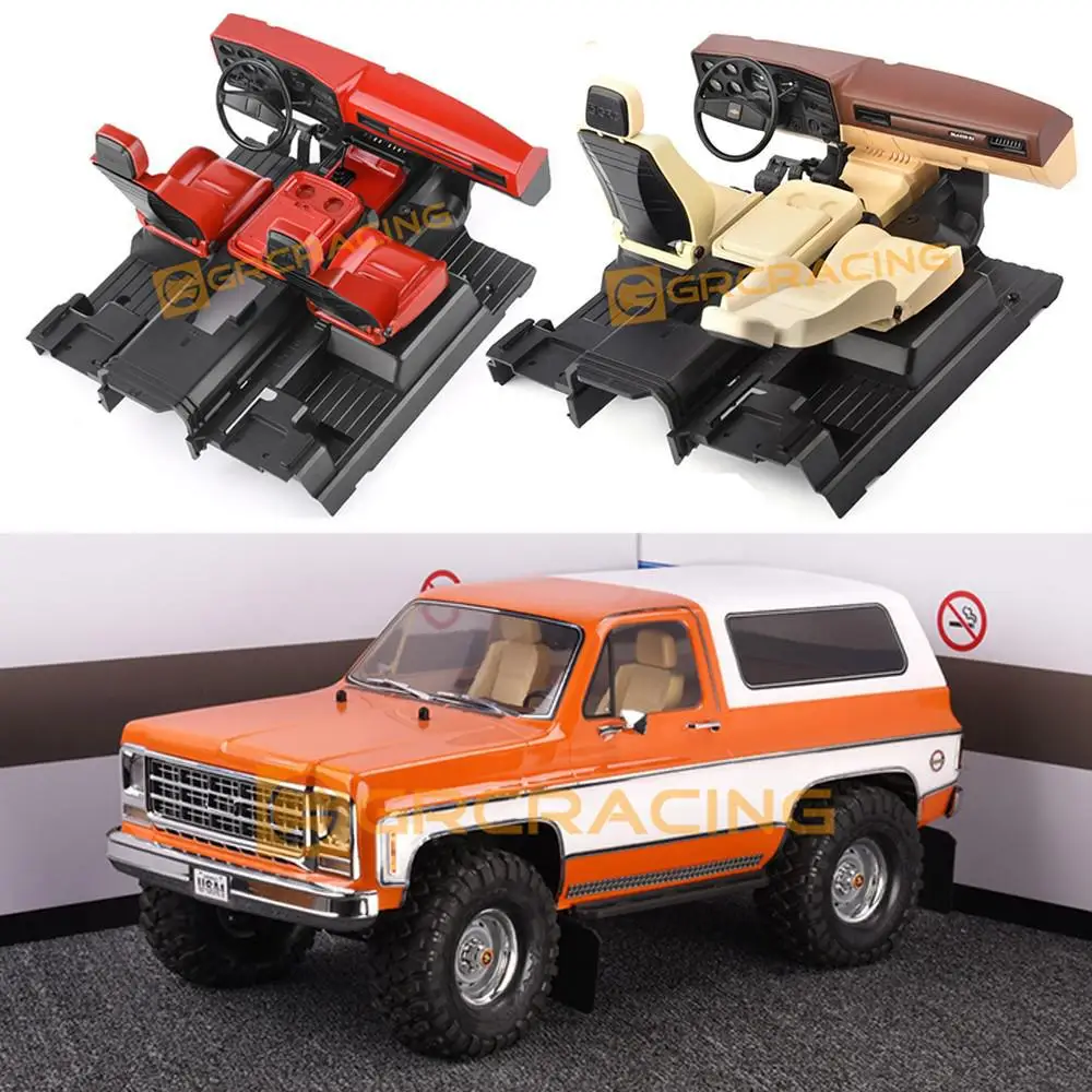 Grc-1/10 Rc 자동차 트랙스 Trx4 K5 블레이저 인테리어 파이오니어 1979 시뮬레이션 센터 콘솔 시트 개조 부품, rc카 트랙스 Trx4 K5 블레이저