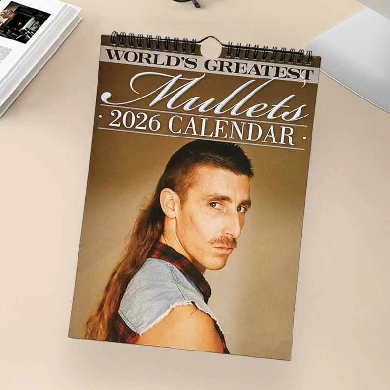 2026 Vokuhila-Kalender, Friseur-Tagebuch, tägliche Ansicht, Tagebuch und Organizer, Friseur-Vokuhila, lustiger, cooler Kalender - AliExpress