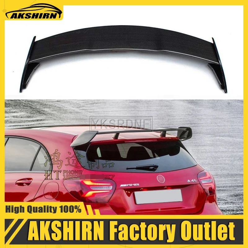For W176 A45 Carbon Fiber Rear Roof Spoiler For Mercedes-Benz A180 A200 A260 A45 Amg Hatchback 2013-2017
