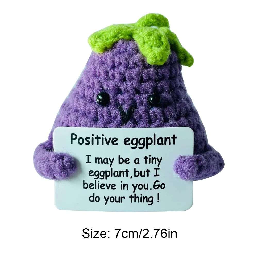 Positive Energy Potato Hug Pocket Cute Mini Funny Knitted Crochet Potato  With Message Card Kids Toys Home Xmas Decoration Gift - AliExpress