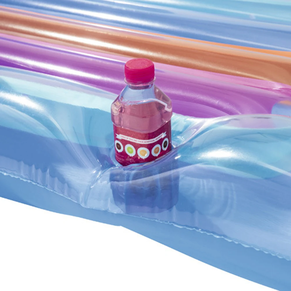 New PVC Inflatable Floating Row Foldable Air Mattresses Swimming Pool Summer Party Beach Water Float Bed Lounger Chair