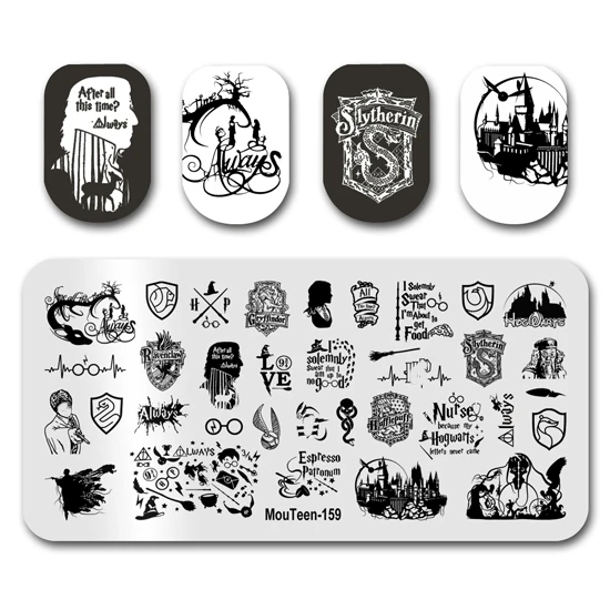 Nail Stamp MouTeen159 Magic School Animals Full Cover Nail Plates Stamp King Manicure Set For Nail Art Stamping