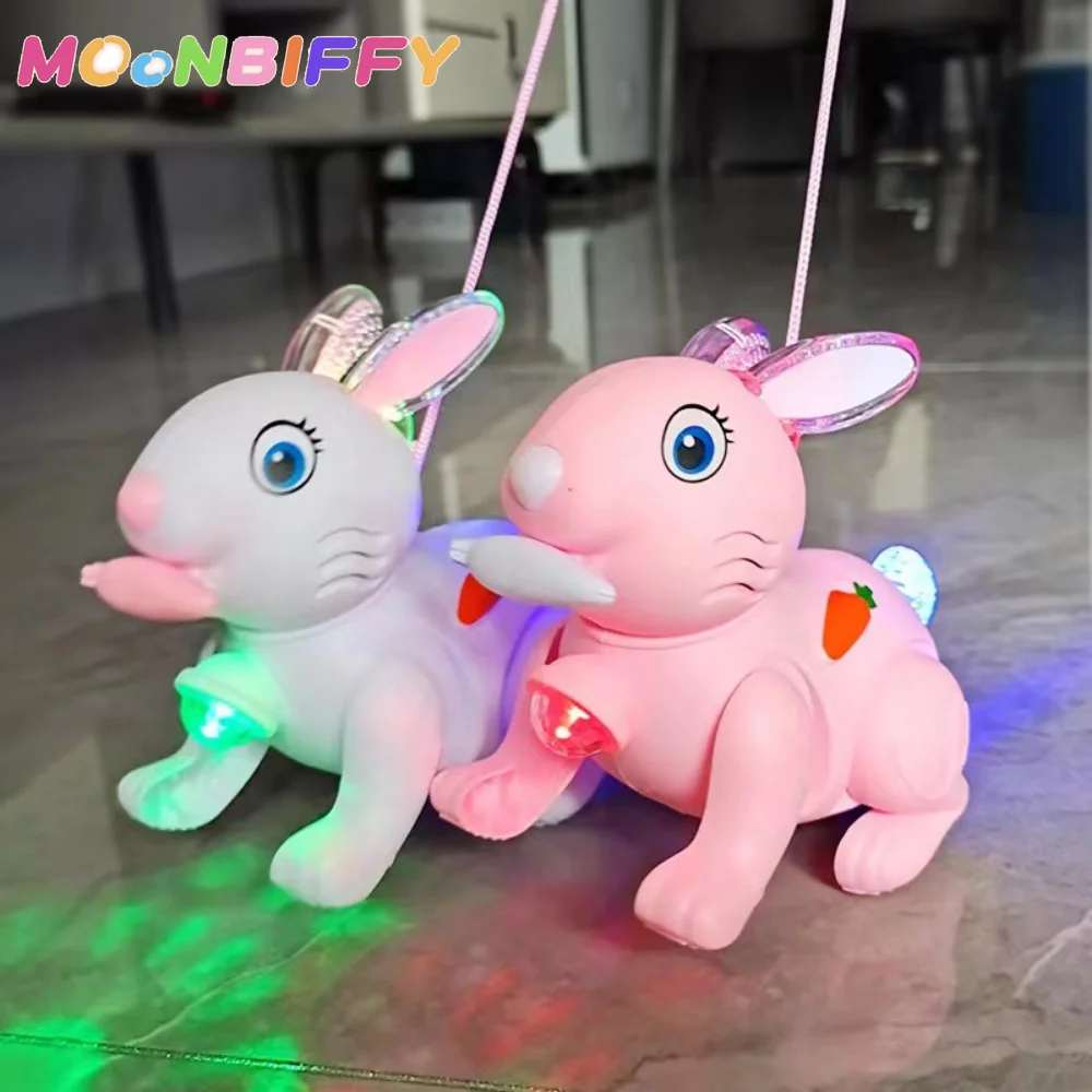 

Kids Interactive Rabbit Toys Electronic Interactive Toy Cute Rabbit Interactive Glow Light Up Musical Rabbit Toy Gifts for Kids