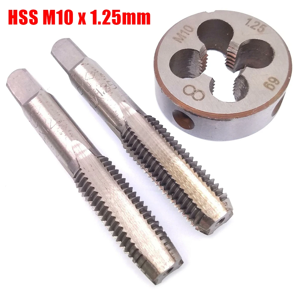 

3 PCS HSS M10 Right Hand Machine Plug Tap And Die Set Metric Screw Metric Thread Mechanical Workshop Manual Tools