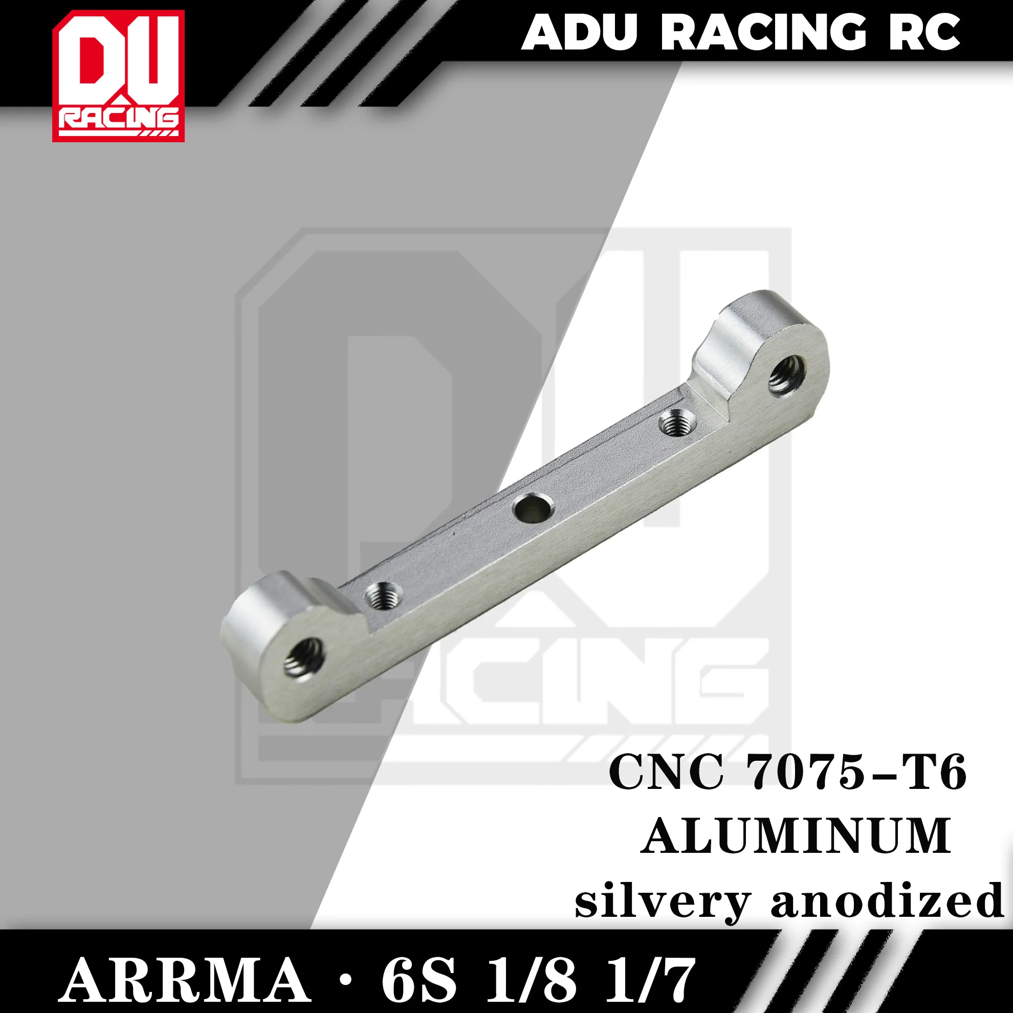 Front Upper Suspension Mount ADU RACING 7075-T6 ALU for ARRMA 6S 1/8 AND 1/7 V6
