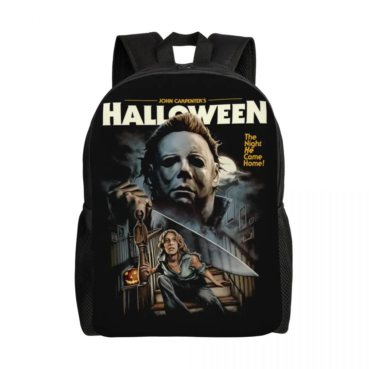 HalloweenMichaelMyersTravelBackpackWomenMenSchoolLaptopBookbagHorrorMovieCollege