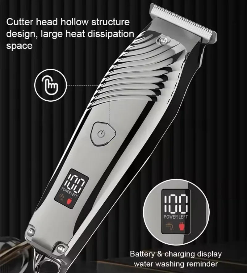 Cordless Hair Trimmer Mens Beard Trimmer Professional Wireless Hair Clipper Haircutting Kit for Men Rechargeable Barber Clippers 4