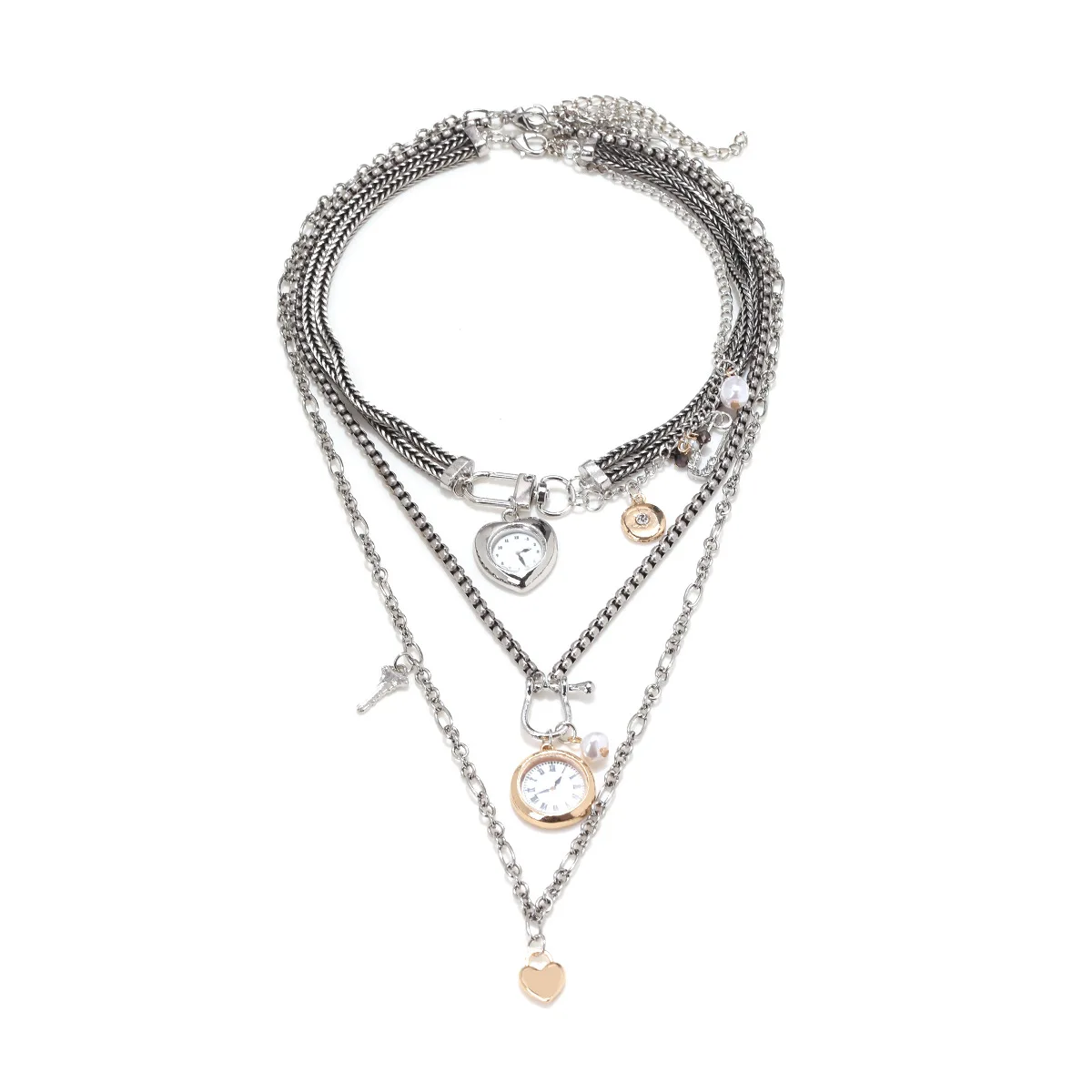 Personalisierte Design-Uhr-Charm-Halsketten für Damen, modischer Schmuck für Bankett- und Partygeschenke