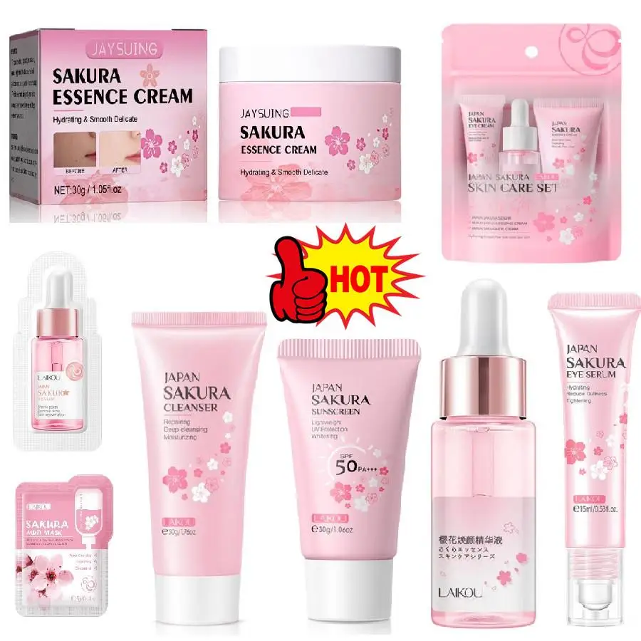 2024 Skin Care Sets Facial Cleanser Face Cream Toner Sunscreen Moisturizing Anti-Aging Face Care Products