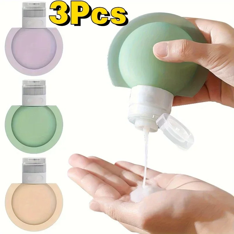 3Pcs/set Travel Dispenser Bottles Liquids Squeeze Bottles Containers for Toiletries Shampoo Lotion Storage Travel Supplies
