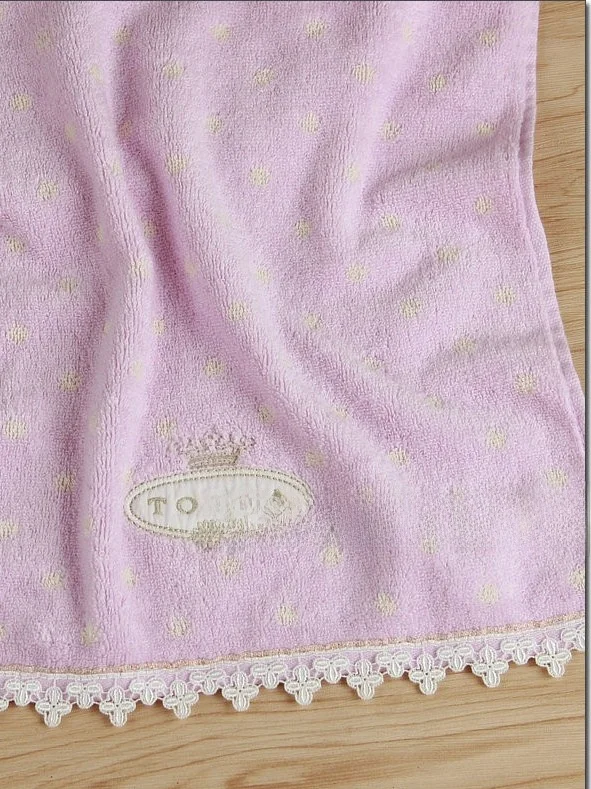 New Pure Cotton Soft Absorbent Towel Face Towel Large Square Handkerchief with Waterdrop Pattern Embroidery Home Textile - 4