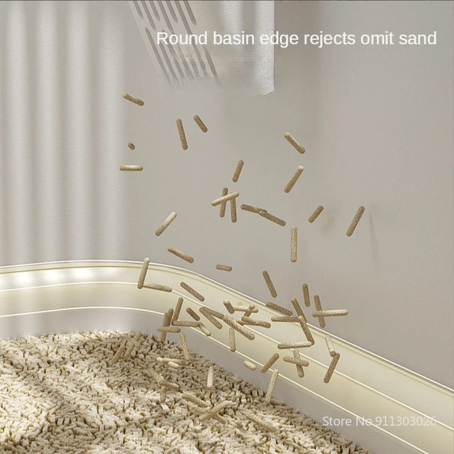 Nagy Bejegyzésű Macska Alom Doboz Fiókkal Teljesen Zárt Splash Bizonyítékos Cica Wc Automatikus Dezodorizációs Kiegészítők - Image 5