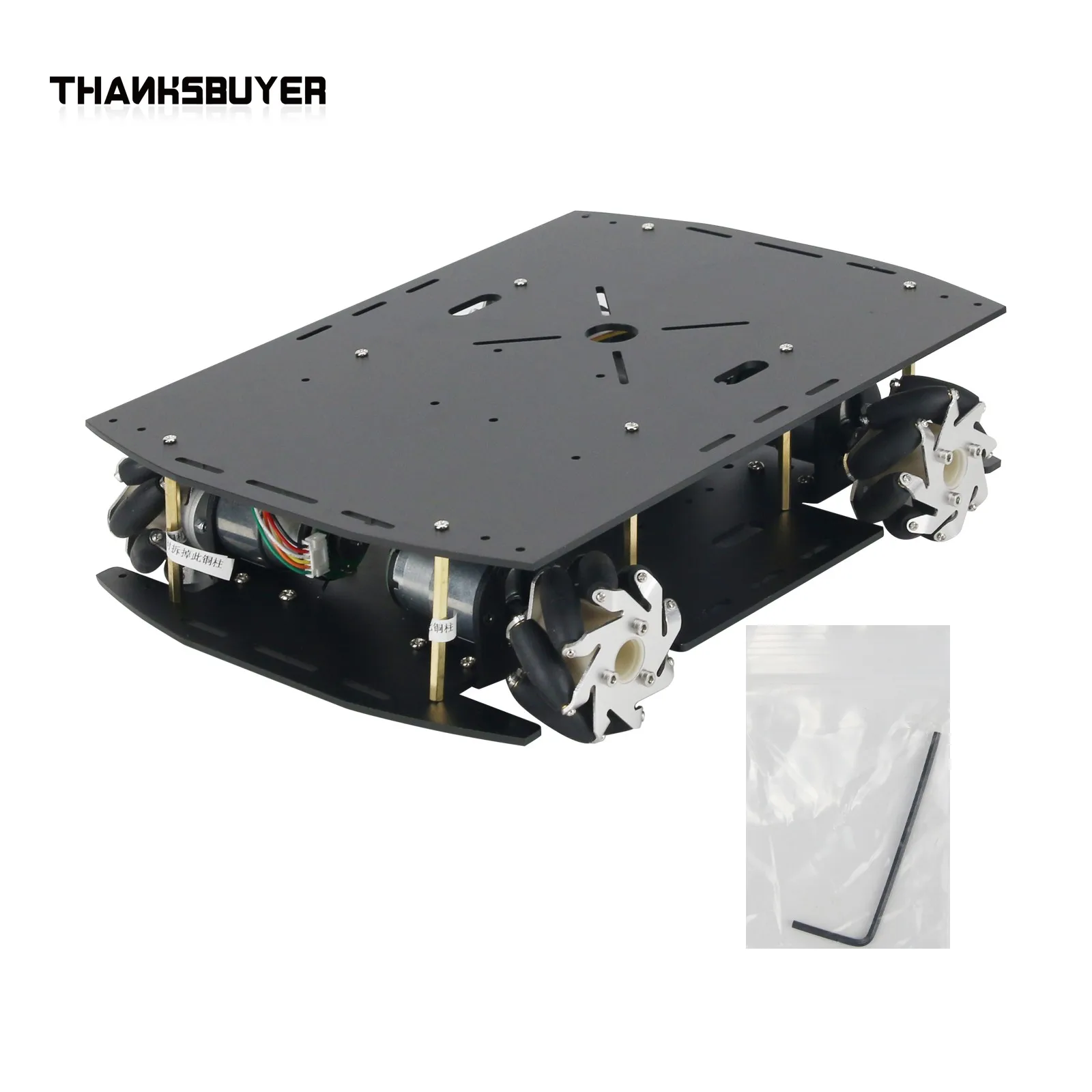 

4WD 60mm Mecanum Wheel Robot Car Chassis Kit 10Kg Load for Arduino Raspberry Pi DIY Project STEM Toy