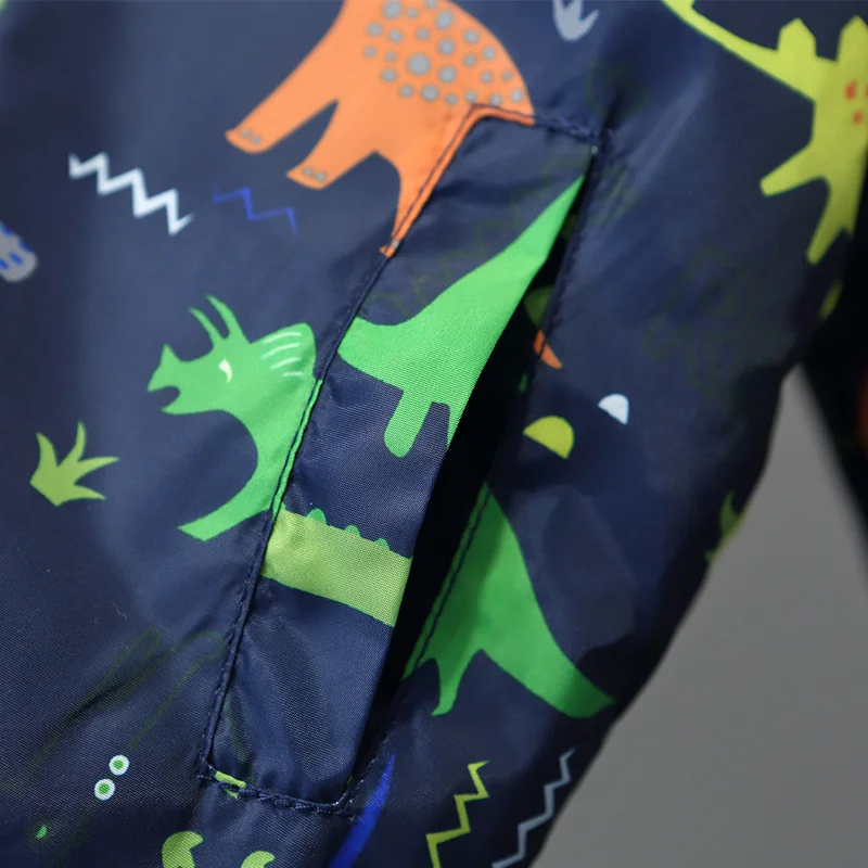 Boys Jackets Spring Autumn Kids Zipper Thin Windbreaker Coat Casual Cartoon Dinosaur Baby Outerwear Children Clothes 2-8 Years kids jackets