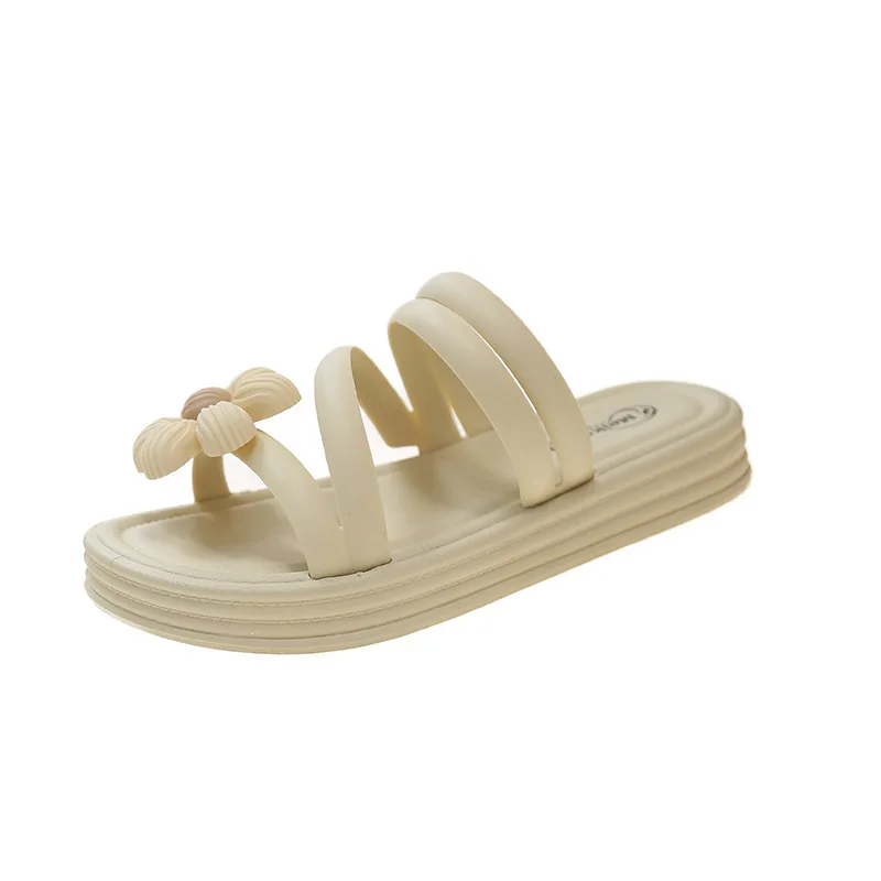 

Women's slippers, flower non-slip fairy style, fashion home, indoor use thick bottom sandals women shoes