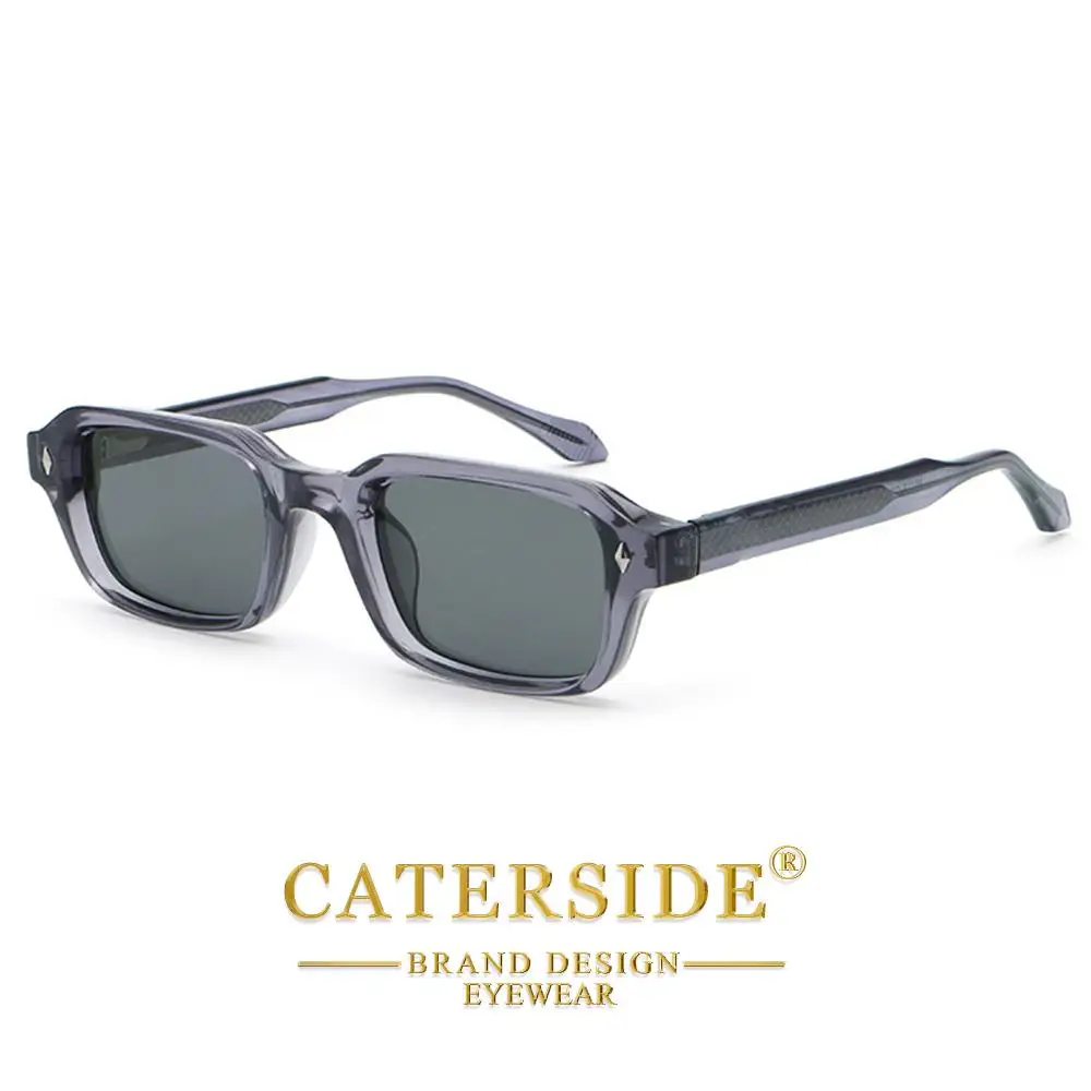 CATERSIDE Retro Herren-Sonnenbrille, quadratisch, kleiner Rahmen, Farbverlaufs-Sonnenbrille, Damen-Sonnenbrille für Outdoor-Reisen, Fahren, Sommermode – Detail 7