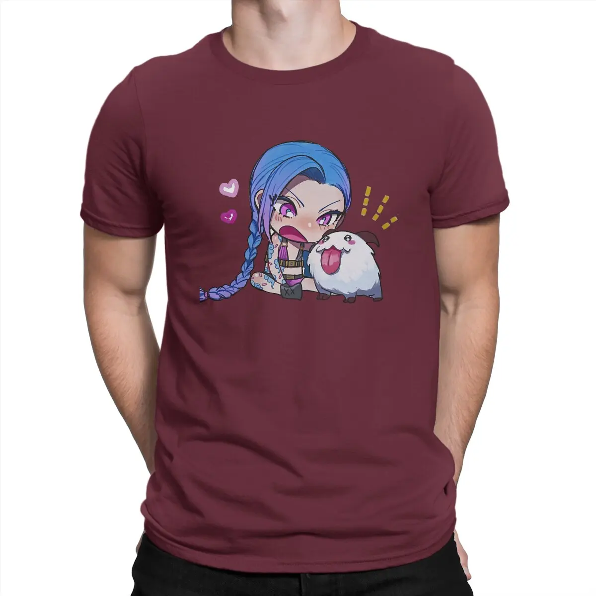 thumbnail image 1 of Camisetas para hombre, lindas camisetas de algodón divertidas de Jinx, camisetas de manga corta de Arcane League of Legends LOL Game, camisetas de cuello redondo, ropa estampada, 1 of 7