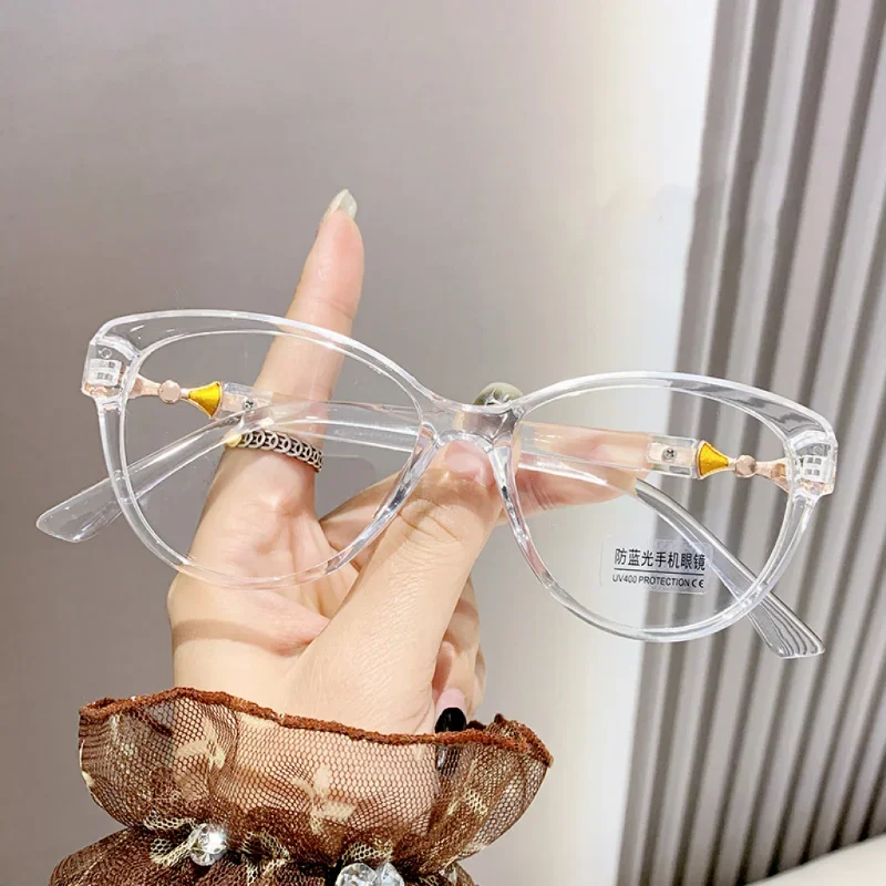 2024 New 3 in 1 Progressive Multifocal Reading Glasses Fashion Women Anti-blue Eyeglasses Easy To Look Far and Near -1.0 To +4.0 5