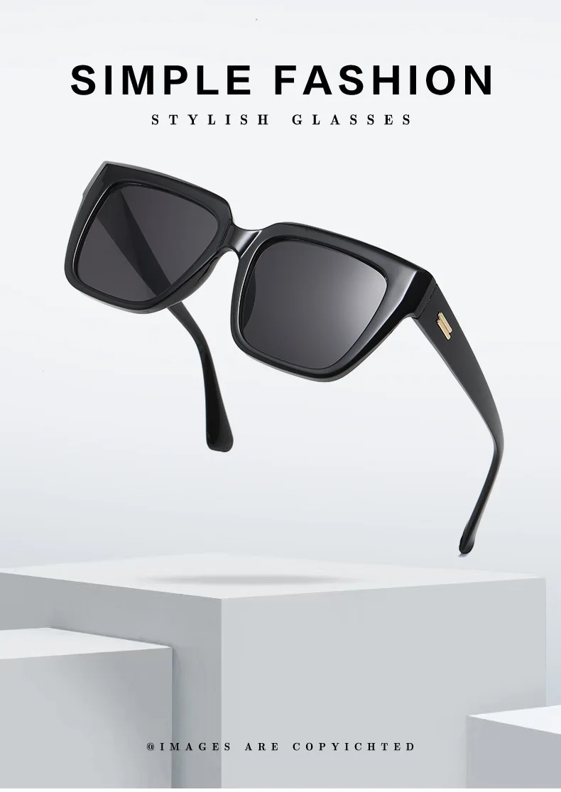 Fashion Square Sunglasses Women Men 2022 Trendy Oversized Designer Sun Glasses Vintage Shade UV400 Blocking Outdoor De_voghion.com