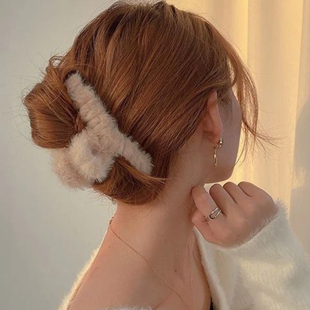 3PCS/set Plush Crab Clip Large Winter Hair Clip For Girls Shark Clip On The Back Of The Head Hair Clips Headwear Hair Accessory