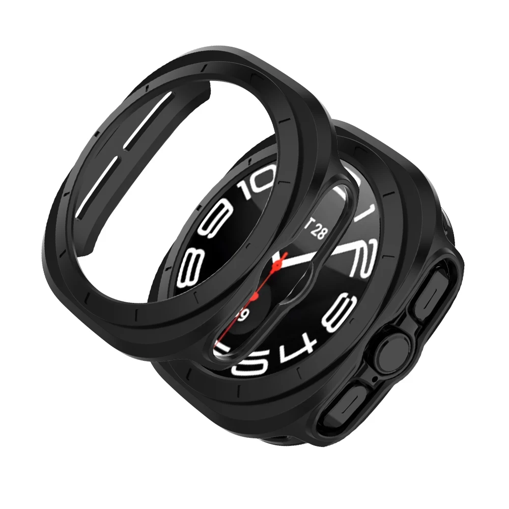 Enhanced Protective PC Case for Smartwatch - Hollow Frame Hard Bumper Cover