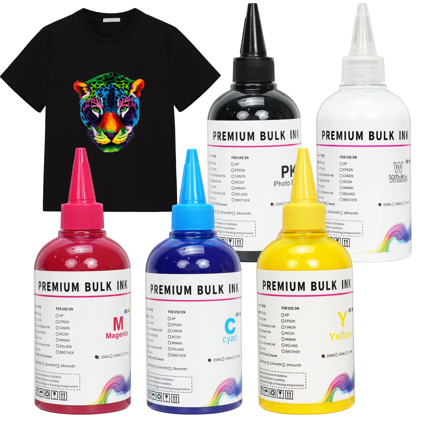 250ML DTF Ink Less Clog High Fluence For Epson L1800 L18050 ET8550 ...