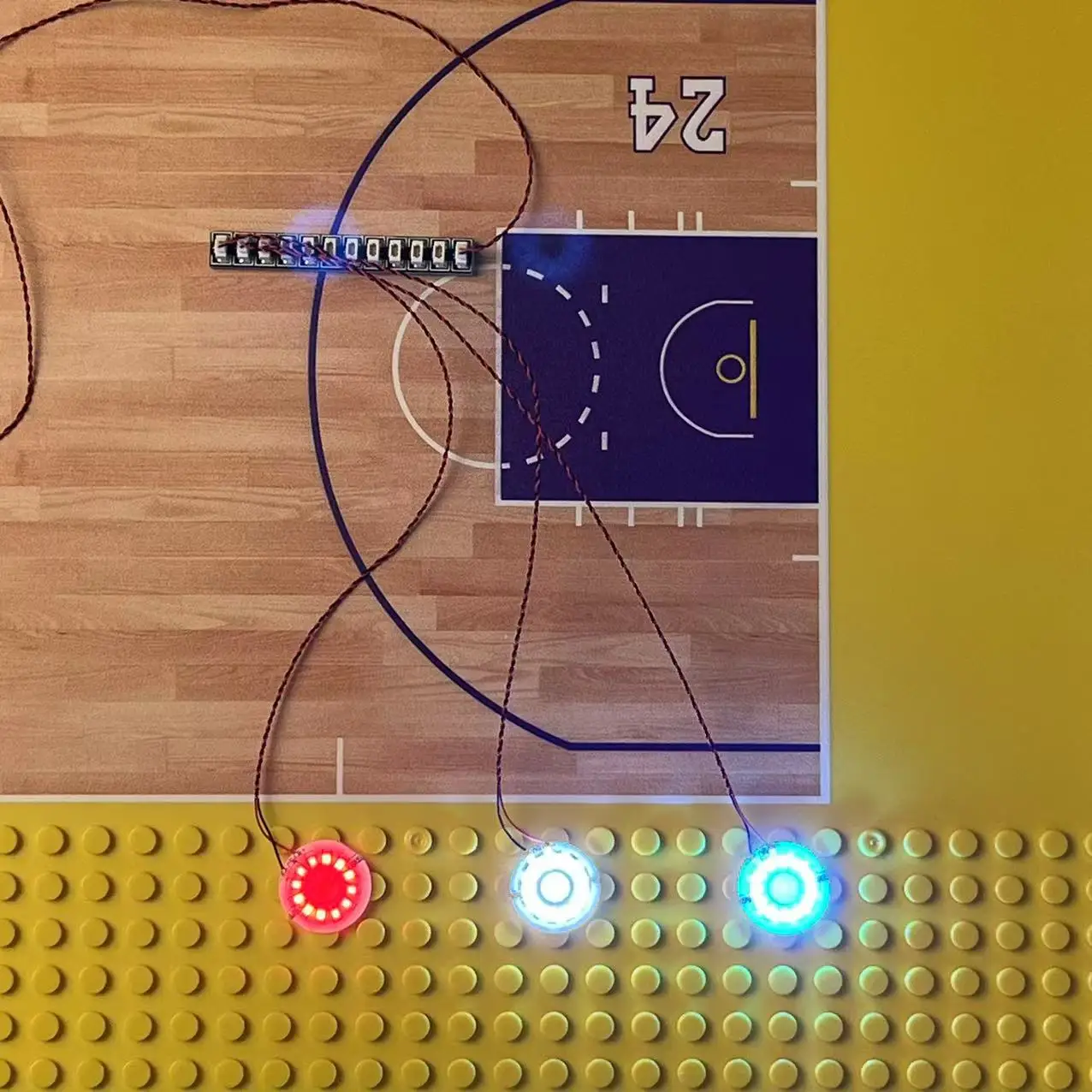 1PCS 15/30cm 미니 0.8mm 핀 호환 Led 원형 조명 레고 빌딩 블록 모델 용 12 입자 DIY 액세서리