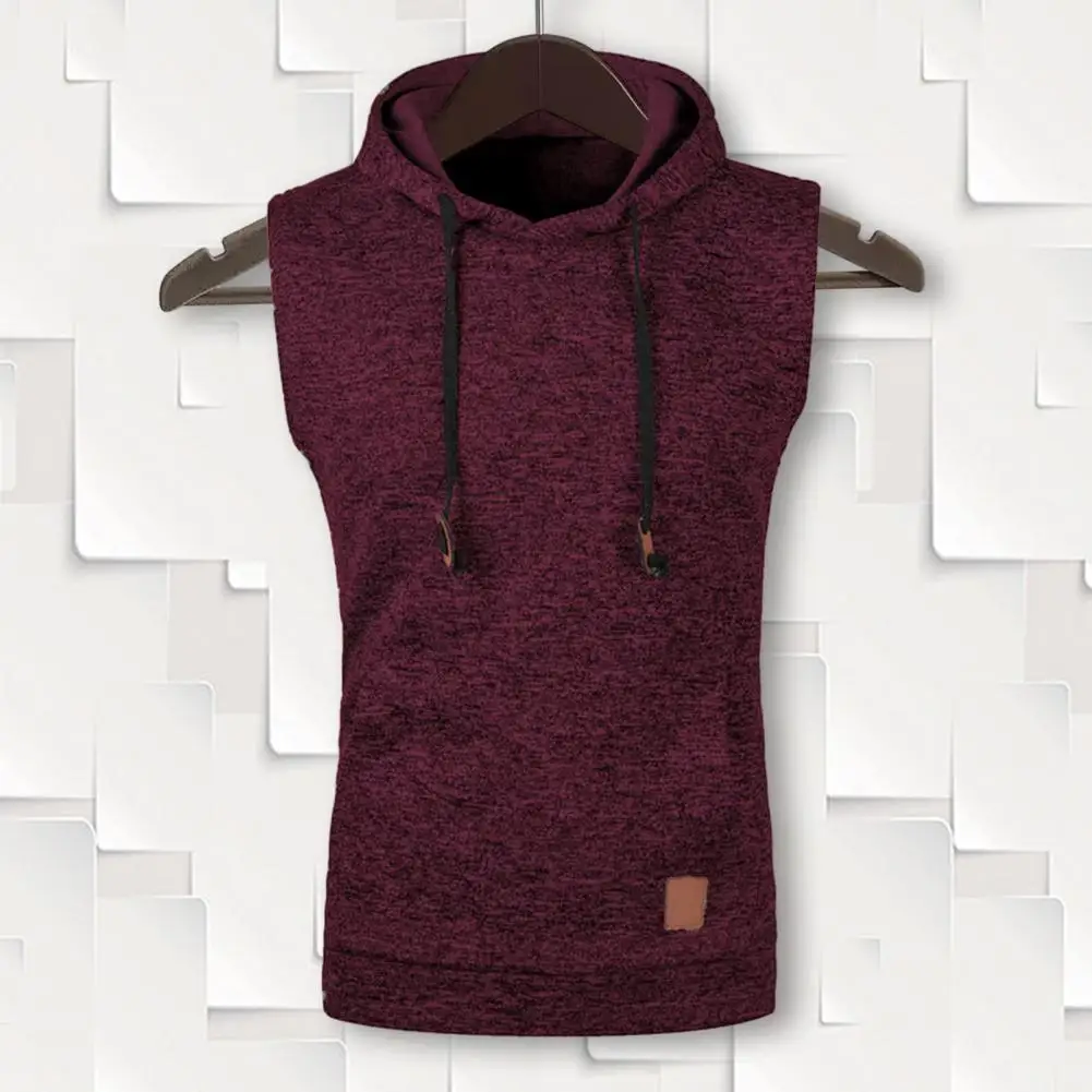 

Fall Men Tank Top Breathable Stylish Men's Sleeveless Hooded Tank Tops with Drawstring Big Pockets for Casual Workouts Sports