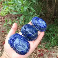 Natural Lapis Lazuli Beetle Crystal Carving Healing Crafts Animal Statue Home Room Decoration Ornaments 1pcs 1