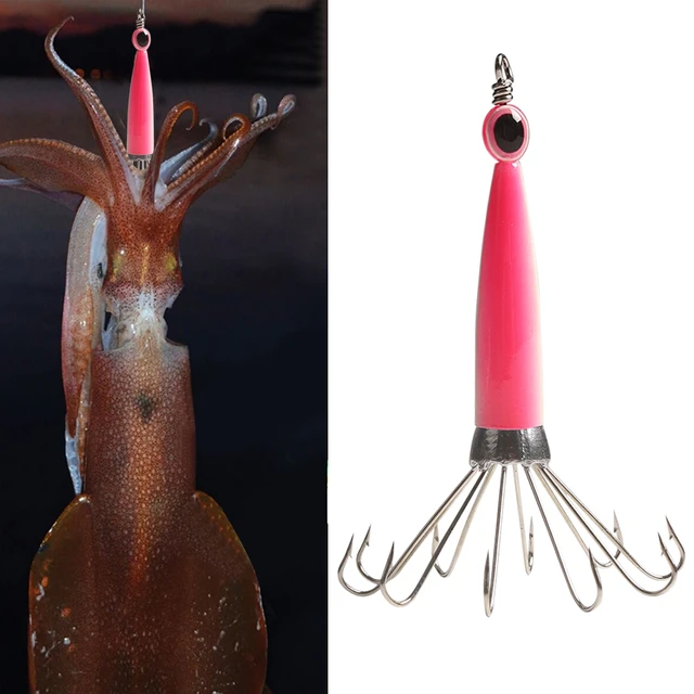 FIshing Luminous Squid Jigs Octopus Squid Jig Umbrella Hooks Cuttlefish  Fishing Lure For Sea Fishing Feeder Fishing Accessory - AliExpress