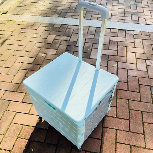 Hordozható Otthoni Használatú Élelmiszerbolt Kosár Expressz Összecsukható Húzóvezető Húzó Kocsi Kis Piknik Hegymászó Lépcsők - Image 4