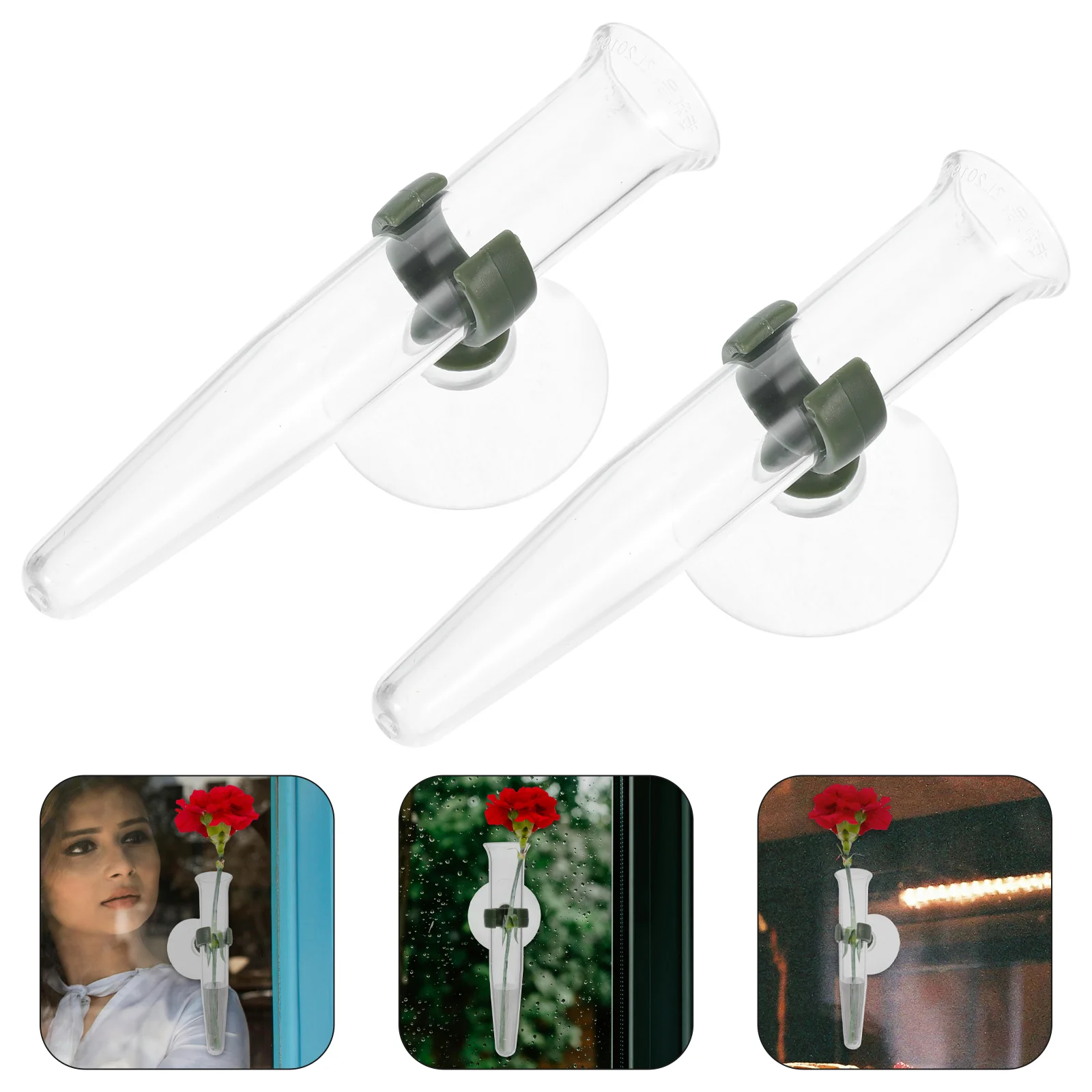 

8pcs Floral Water Tubes Flower Nutrition Tube Flower Arrangement with Suction Cup Water Storage Pipe Orchid Tube Storage Pipe
