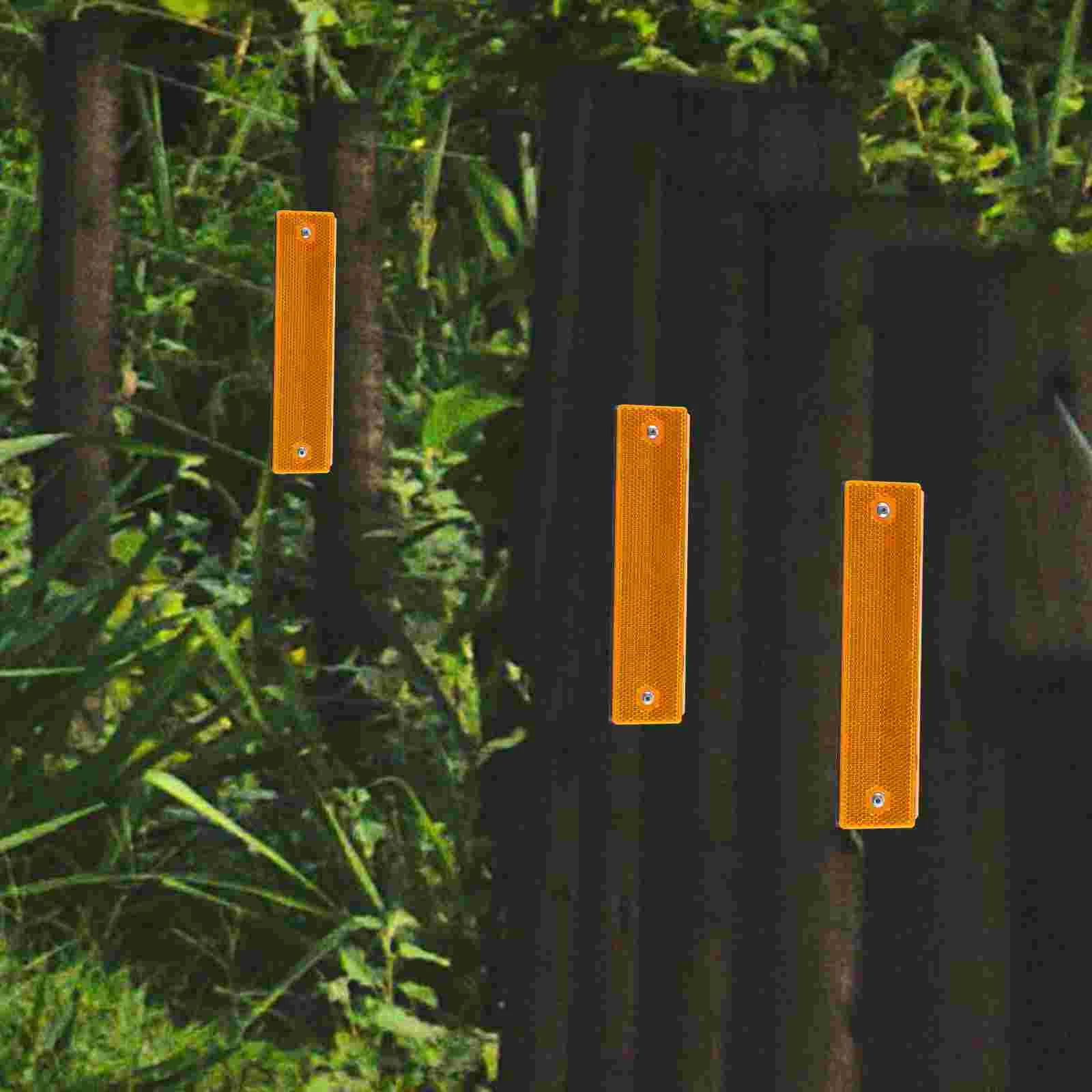 2Pcs Reflective Delineators Rectangle Road Reflector Driveway Marker Traffic Signal Pavement Reflectors Garage ientations
