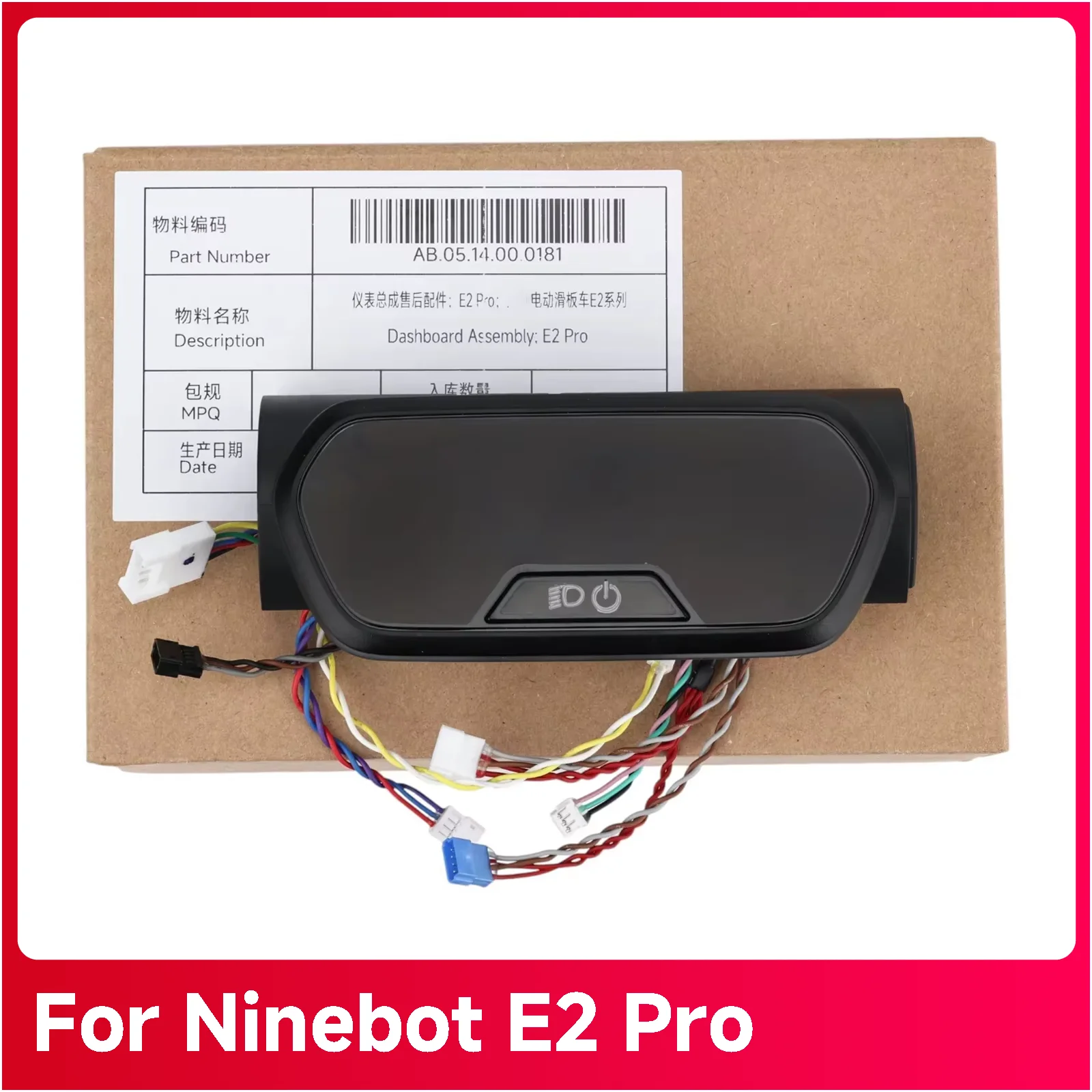 Original Dashboard Display Board Schalter Shell Montage Für Ninebot Kickscooter E2 Pro Elektrische Roller Teile