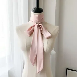 Elegant Silk Satin Hair Scarf for Women - Fashion Accessory for 2023 (Pink)