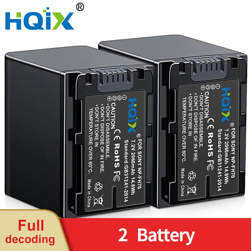 

HQIX for Sony DCR-DVD810 DVD850 DVD910 SR7 SR8 SR10 SR11 SR12 SR42 SR45 SR46 SR47 SR62 SR65 SR67 Camera NP-FH70 Charger Battery