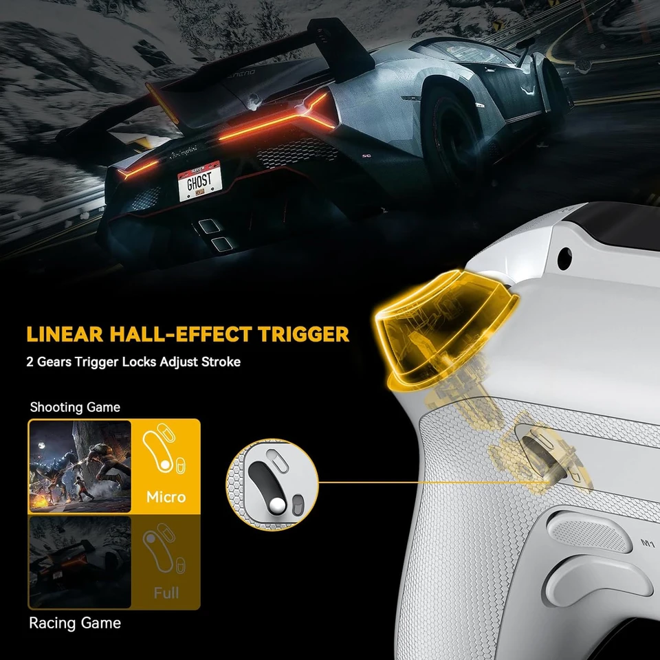 Wireless Gaming Controller Mamba One V2 For IOS/Android/Switch/PC Hall Effect Stick RGB Light 1800mAh With Charging Dock_voghion.com