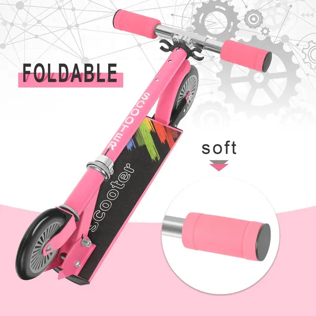 Adjustable Kick Scooter for Girls Ages 6+ 3