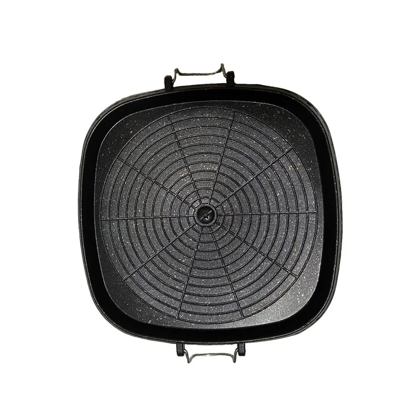 Korean Smokeless Bakeware Grill Pan Nonstick Barbecue Tray Stovetop