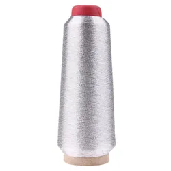 Luxurious Metallic Gold and Silver Embroidery Thread Spools (Silver)