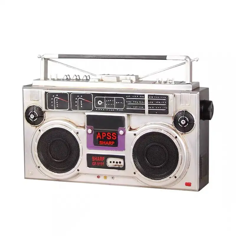 

Retro and old-fashioned 1970s radio recorder model, photography props, nostalgic objects, decorations, and ornaments