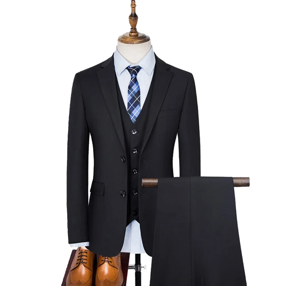 Men's Wedding Suits Elegant Blazers 3 Pieces Business 2 Sets Jackets Vest Pants Formal Full Classic Coats mens suit
