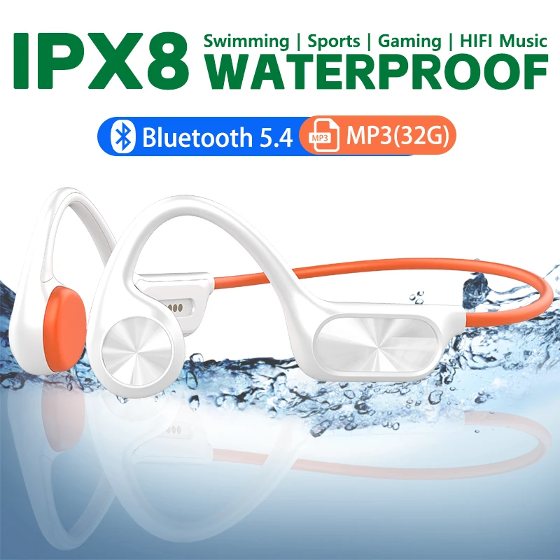 sunvito Cuffie Conduzione Ossea, Auricolari Nuoto Impermeabili IP68